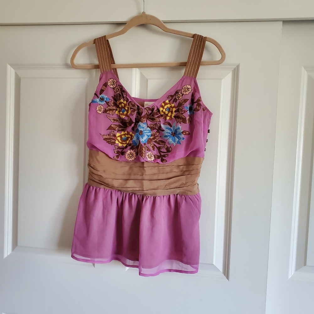 Anthropologie Tracy Reese silk tank top sz 4